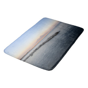 Pastell-Sonnenuntergang Neapel-Bucht mit dem Vesuv Badematte