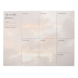 Pastell-Sonnenuntergangs-Wolken, minimalistischer Notizblock