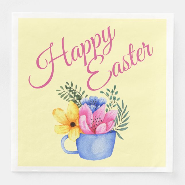 Pastell Spring Floral Arrangement Serviette (Vorderseite)