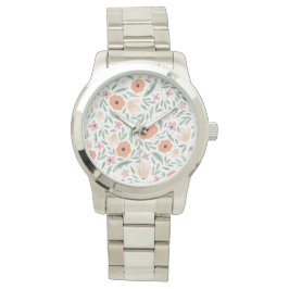 Pastell Spring Floral Muster Armbanduhr