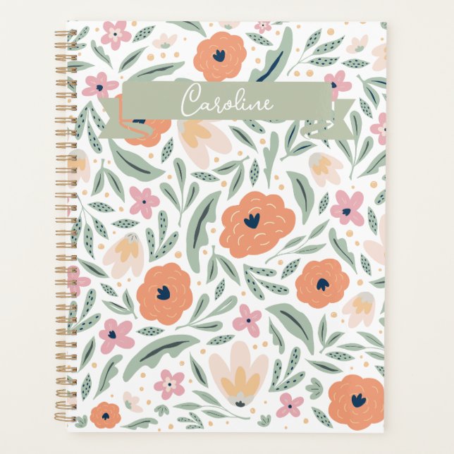 Pastell Spring Floral Muster Planer (Vorderseite)