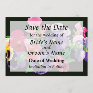 Pastell-Stiefmütterchen Save the Date