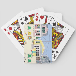Pastell-Strandhäuser Spielkarten