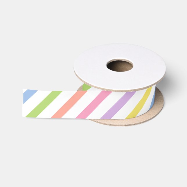 PASTELL-STREIFEN DES CHIC-RIBBON_FUN SATINBAND (Spule)