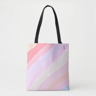 Pastell Streifen Personalisiert Tasche