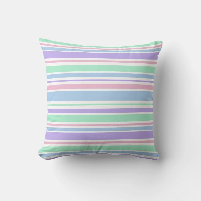 Pastell Streifen Pillow Kissen (Vorderseite)
