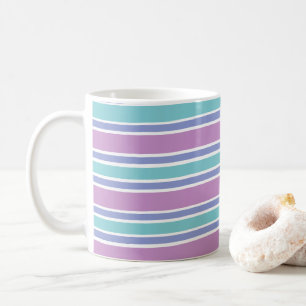 Pastell-Streifenmuster Kaffeetasse