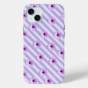 Pastell-Streifenmuster mit Gänseblümchen Case-Mate iPhone Hülle