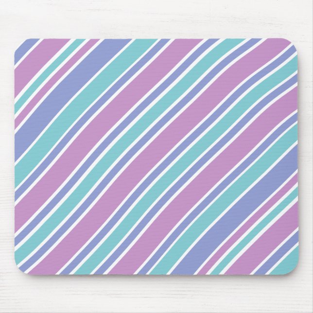 Pastell-Streifenmuster Mousepad (Vorne)