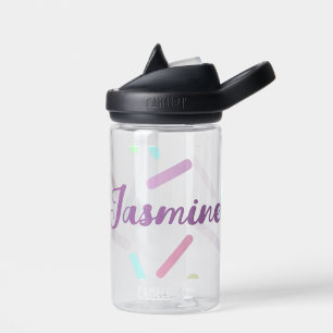Pastell-Streusel-Kinder-Trinkflasche mit Namen Trinkflasche