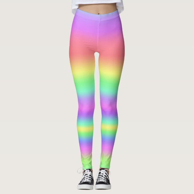 Pastell Stripes Leggings (Vorderseite)