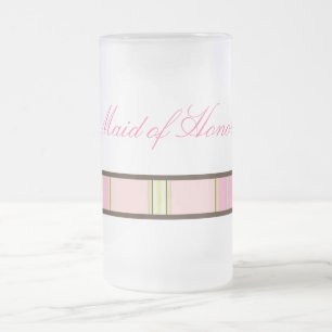 Pastell Stripes Trauzeugin-Tasse Mattglas Bierglas