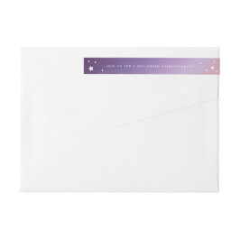 Pastell Sunset+White Stars Wraparound-Adressetiket