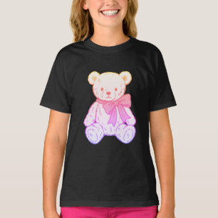 Pastell-Süß-Schrecklicher-Teddybär-Nahtloses Muste T-Shirt