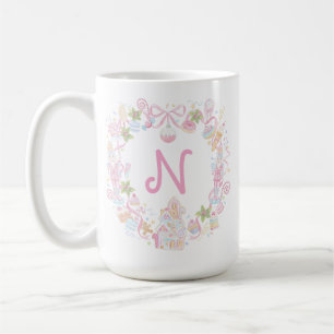 Pastell Süße Feiertagsleckereien Monogramm Wappen Kaffeetasse