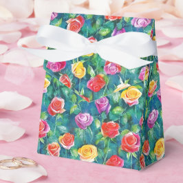 Pastell süßes Rosengarten-Aquarellmuster Geschenkschachtel