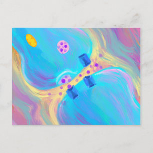 Pastell-Synapse Postkarte