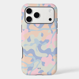Pastell-Tarnmuster-Monogramm