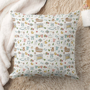 Pastell-Teddybär-Enten-Kinderzimmer-Kissen Kissen