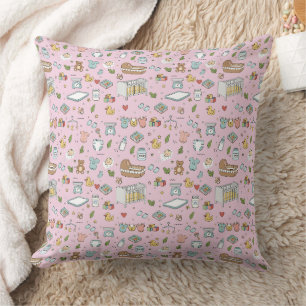 Pastell-Teddybär-Enten-Kinderzimmer-Kissen Kissen