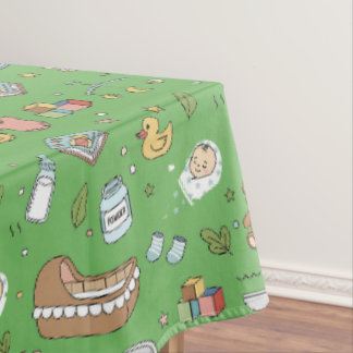 Pastell-Teddybär-Enten-Nahtloser-Tischdecken Tischdecke