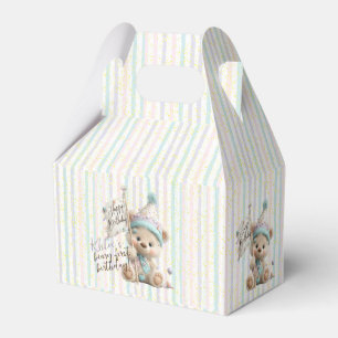 Pastell-Teddybär-Geburtstag Geschenkschachtel