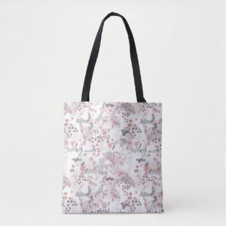 Pastell Tone Floral Nahtloses Muster Tasche