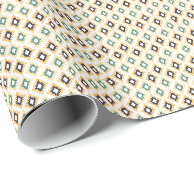Pastell Tone Tribal Geometrisches Muster Geschenkpapier (Rolleneckpunkt)