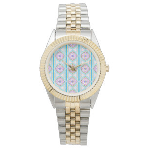 Pastell-Traum Boho-Geometrisches Kaleidoskop Armbanduhr