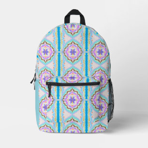 Pastell-Traum Boho-Geometrisches Kaleidoskop Bedruckter Rucksack