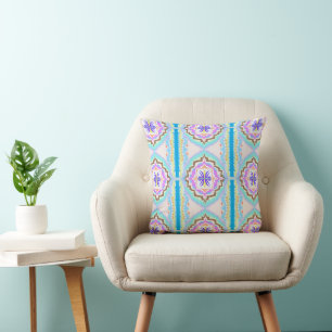 Pastell-Traum Boho-Geometrisches Kaleidoskop Kissen