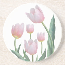 Pastell-Tulpen-Blumendesign Getränkeuntersetzer