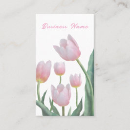 Pastell-Tulpen-Blumendesign Visitenkarte