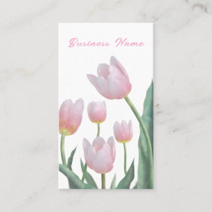 Pastell-Tulpen-Blumendesign Visitenkarte
