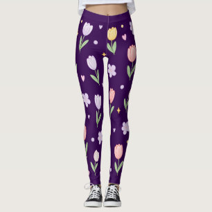 Pastell-Tulpen Leggings