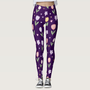 Pastell-Tulpen Leggings