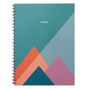 Pastell Türkis Berg Journal oder Notizbuch Notizblock