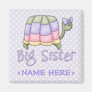 Pastell Turtle Big Sister Magnet