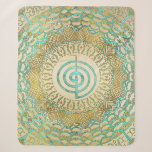 Pastell und GoldChoku Rei Symbol in der Mandala Sherpadecke