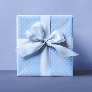 Pastell und kleine hellblaue Punkte Geschenkpapier