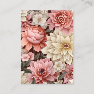 Pastell Vintage Blumen Nahtloses Muster Visitenkarte