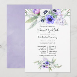 Pastell Violet Floral Baby oder Brautparty per Pos Einladung