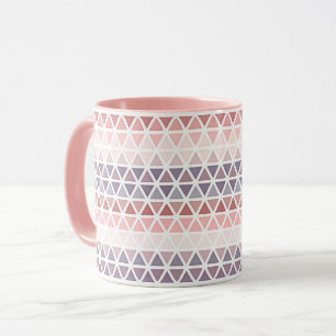 Pastell Violet Lila Pink Mauve Triangle Muster Tasse