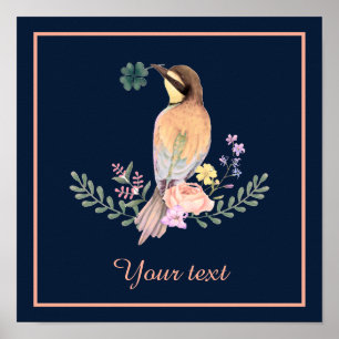 Pastell-Vogel Poster