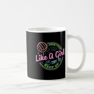 Pastell-Volleyball-Zitat-Design für selbstbewusste Kaffeetasse