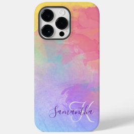 Pastell Wasserfarbe Abstrakt und Monogramm Case-Mate iPhone 14 Pro Max Hülle