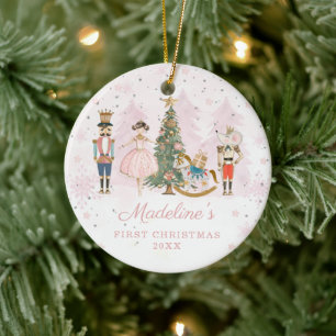 Pastell-Wasserfarbe-Nussknacker-Baby-Weihnachten Keramik Ornament