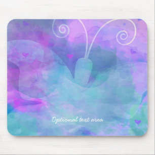 Pastell-Wasserfarben-Schmetterling Personalisiert  Mousepad