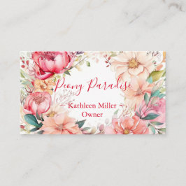 Pastell Watercolor Blume Blumenladen Visitenkarte
