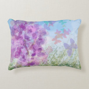 Pastell Watercolor Butterfly Zierkissen